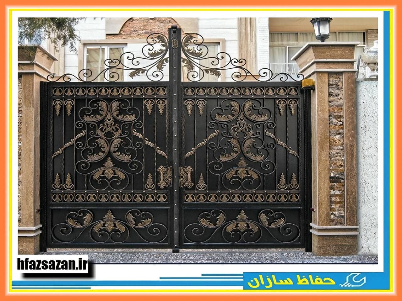 درب ویلایی حیاط دو لنگه پارکینگ | حفاظ سازان درب ویلایی حیاط دو لنگه پارکینگ