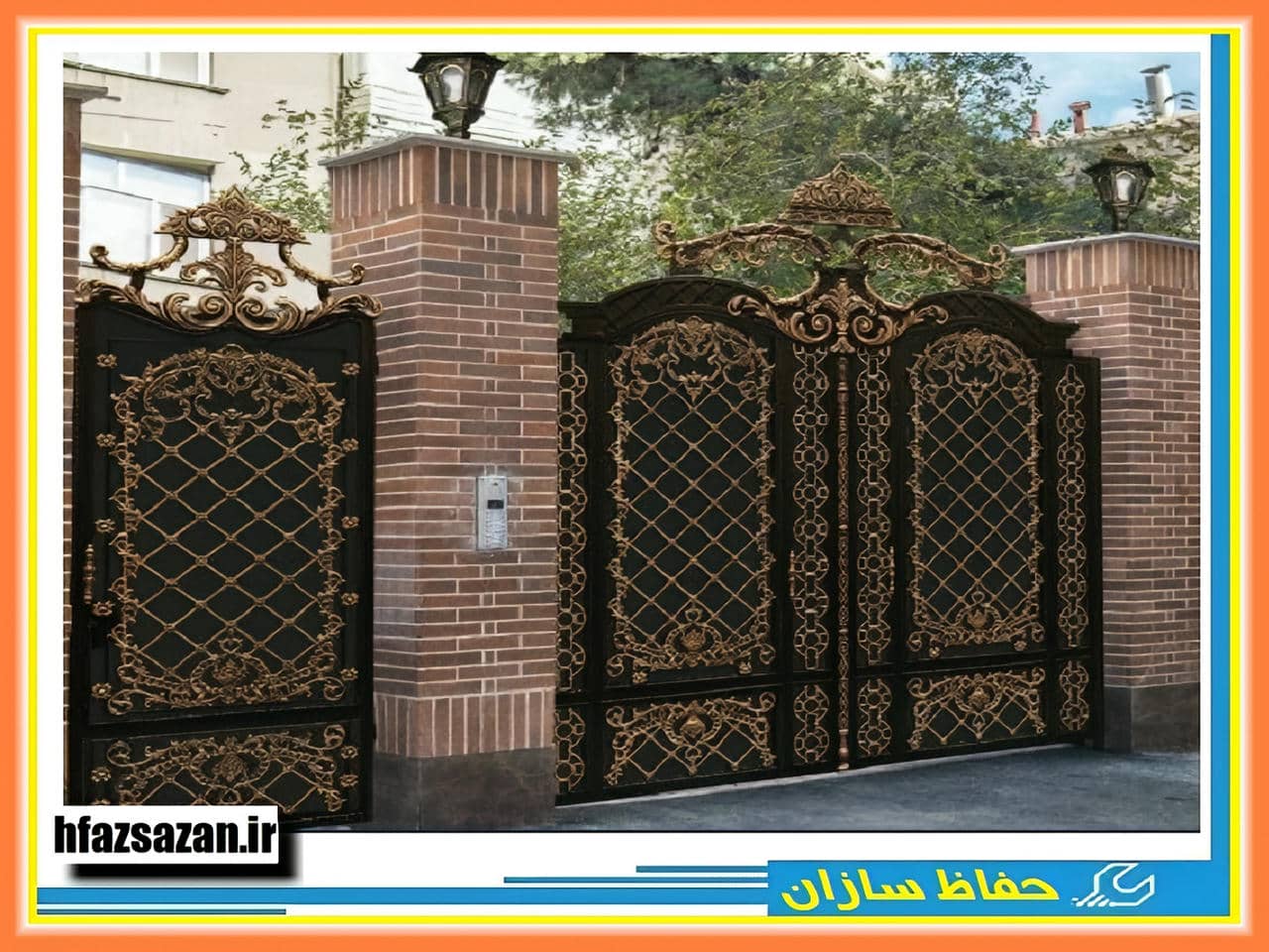 درب ورودی ساختمان آهنی دو لنگه | حفاظ سازان درب ورودی ساختمان آهنی دو لنگه