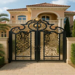 درب فلزی میخک فرفورژه کلاسیک