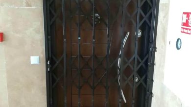 درب آکاردئونی آپارتمان در اصفهان