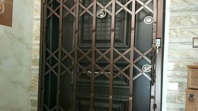 درب آکاردئونی آپارتمان در طالقان