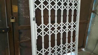 درب آکاردئونی آپارتمان در بوشهر