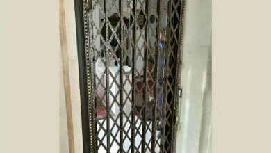 درب آکاردئونی آپارتمان در کرمانشاه