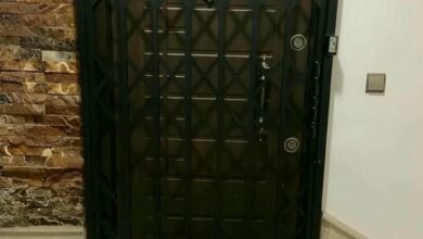 درب آکاردئونی آپارتمان در اشتهارد