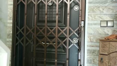 درب آکاردئونی آپارتمان در قشم