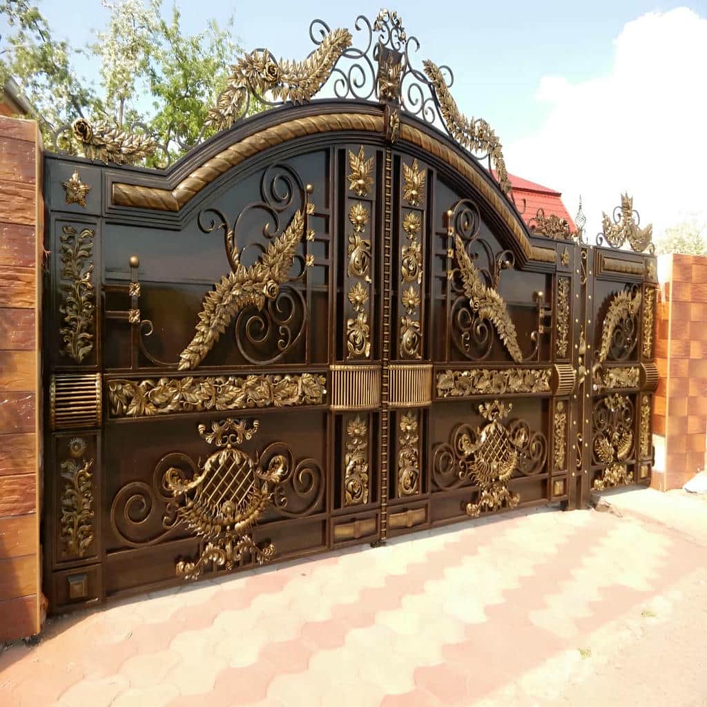 نصب درب حیاط ورودی ویلا در رفسنجان