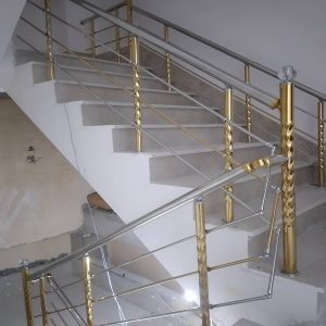 نرده استیل طلایی لوکس