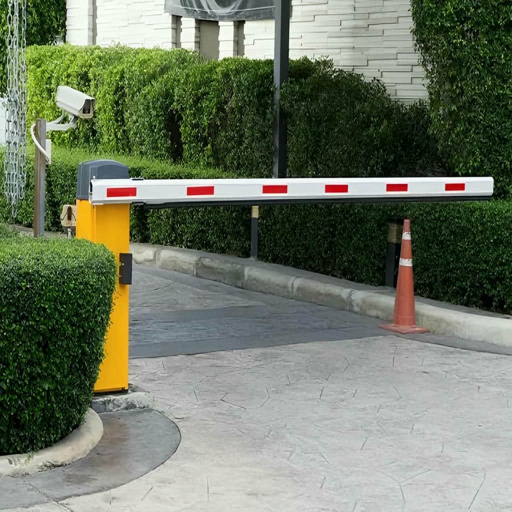 اجرای راهبند بازویی LED دار کنار پلاک خوان