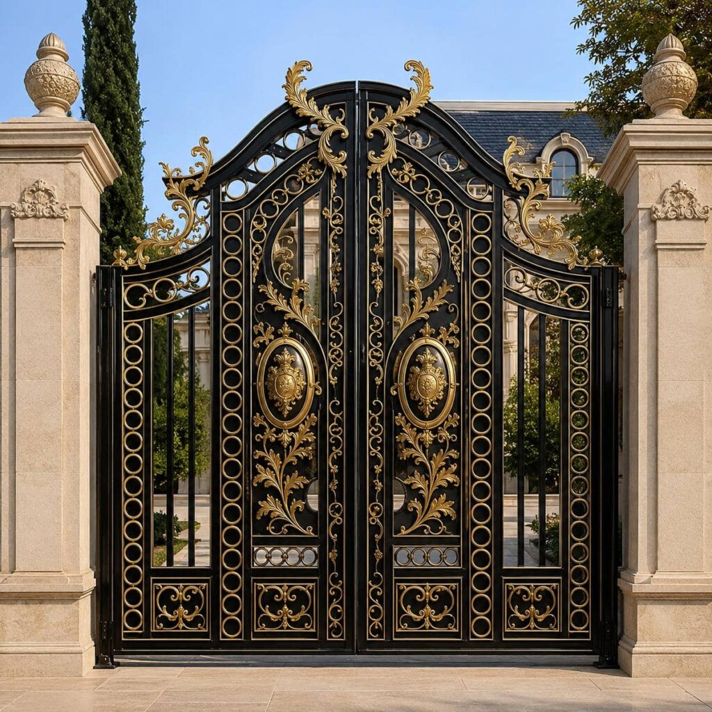 قیمت درب ویلایی مشکی طلایی سفارشی