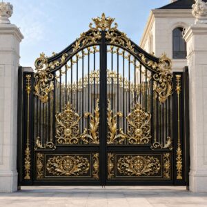 13 طرح درب ویلایی مشکی طلایی ورودی لوکس