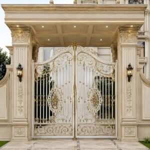 12 مدل درب پارکینگ آهنی ساده قاب دار