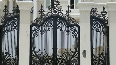 7 طرح درب ویلا مدرن نمای سنگی