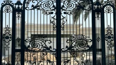 9 مدل درب حیاط نمای آجری