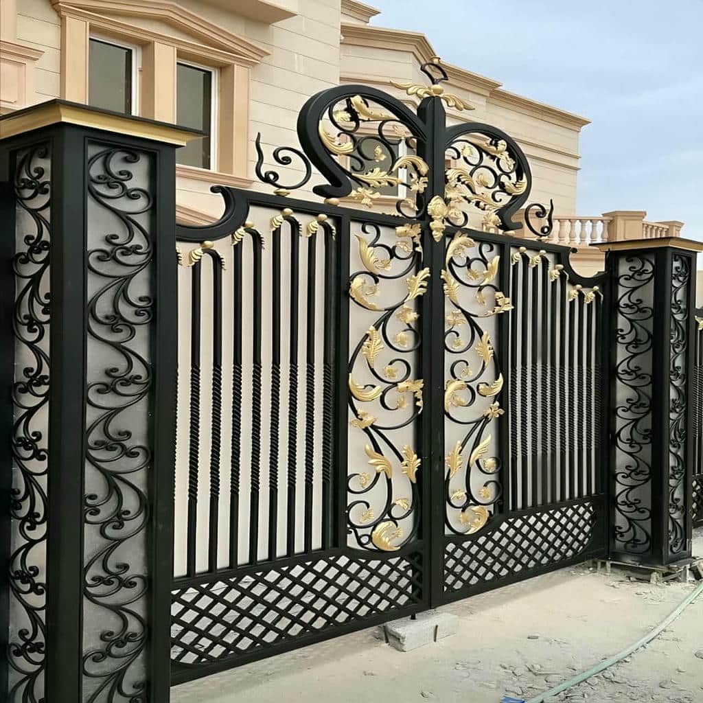 قیمت درب پارکینگ طرح چوب ترموود سفارشی