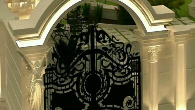 11 طرح درب حیاط کتیبه دار