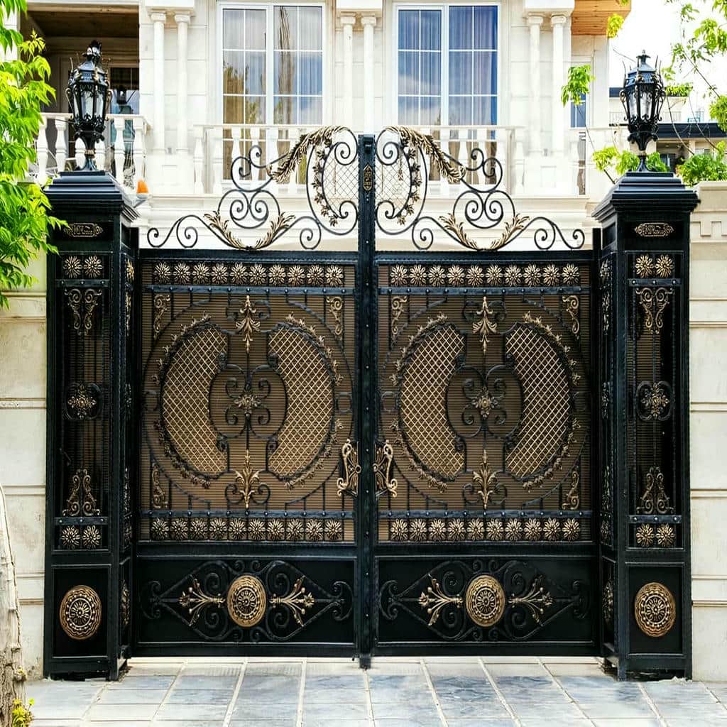 سفارش درب فلزی CNC حیاط با طرح اختصاصی