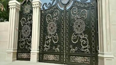 6 طرح درب باغ آهنی قوسی