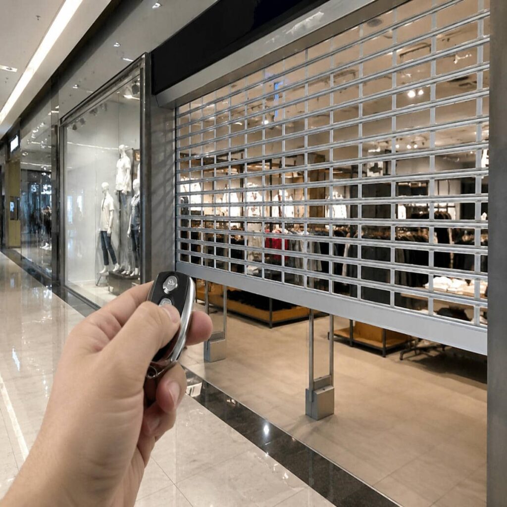 ساخت کرکره برقی ویلا ریموت دار برای ورودی خودرو