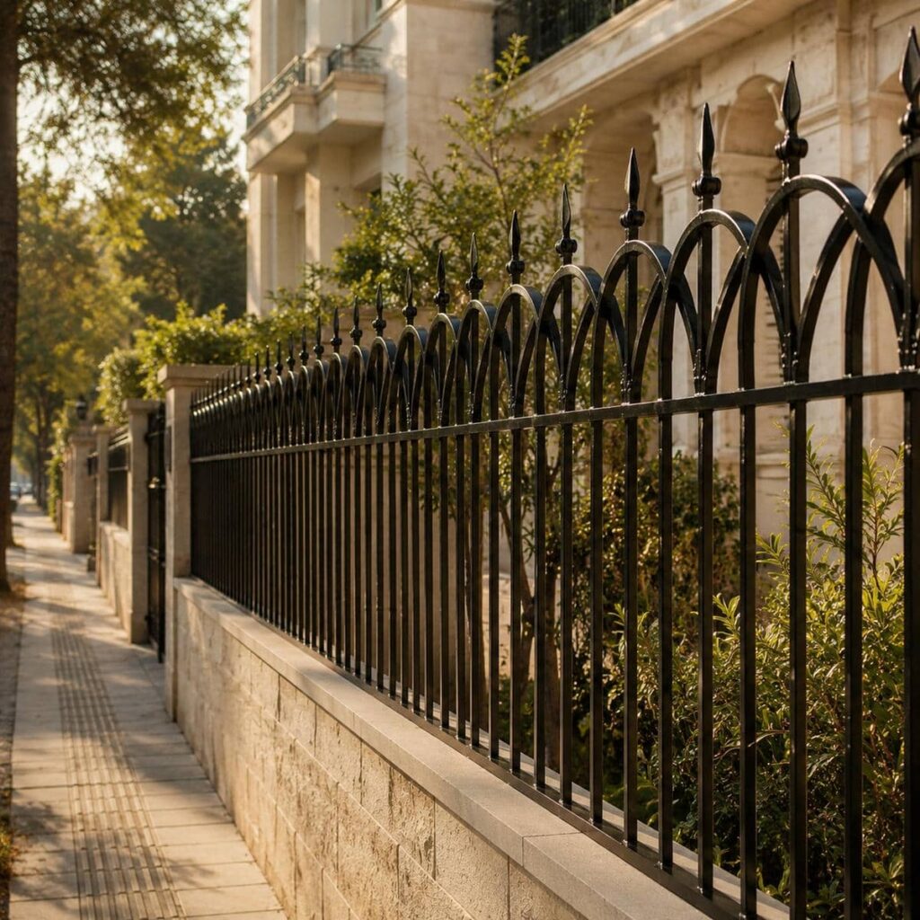 نصب حفاظ سیم خاردار روی تاج باریک دیوار