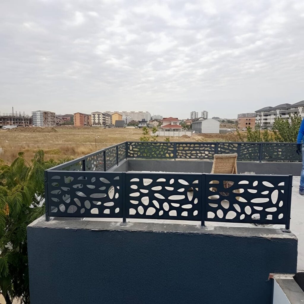 نرده تراس با پوشش مقاوم