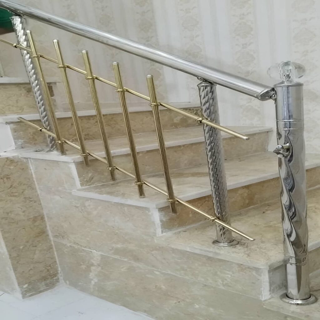حفاظ استیل راه پله مدرن