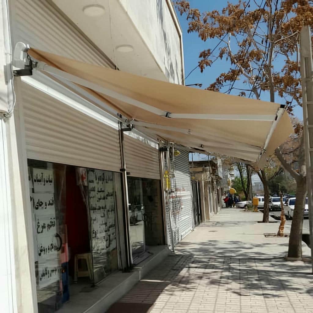 سایبان اتوماتیک نمای ساختمان تجاری