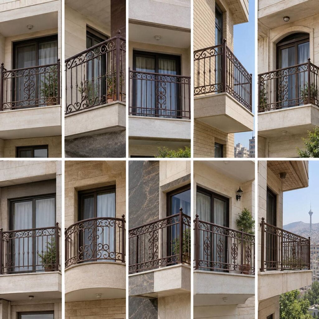 نرده تراس با طراحی ساده نرده تراس با طراحی ساده