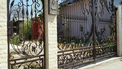 درب حیاط فلزی اردبیل ورودی ویلایی